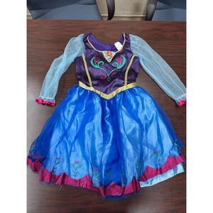 Disney Girls Anna from Frozen Play Costume Dress Size 4-6X